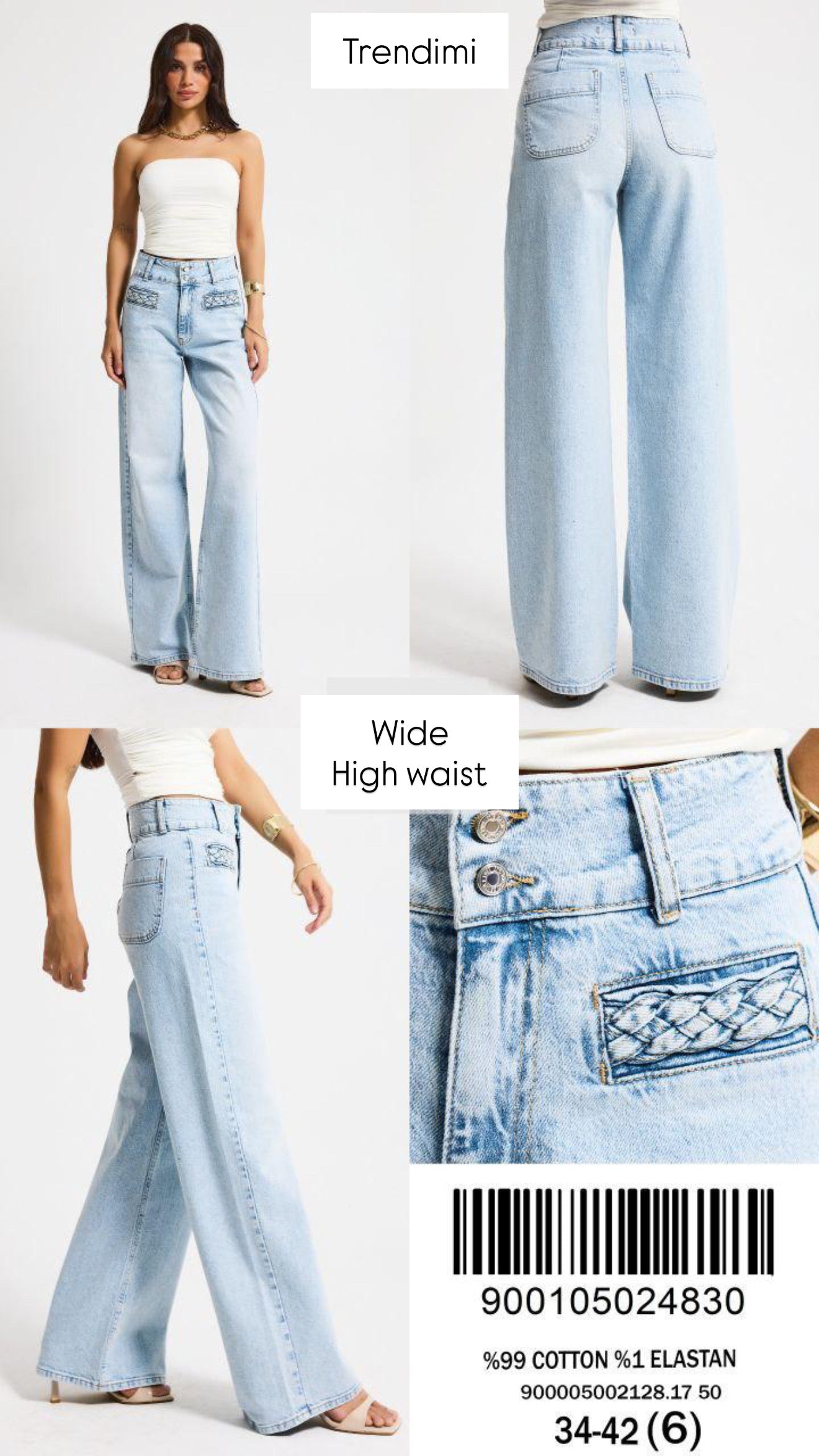Jeans Wide-high waist