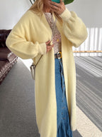 Yellow Soft Long Cardigan