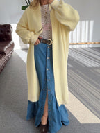 Yellow Soft Long Cardigan