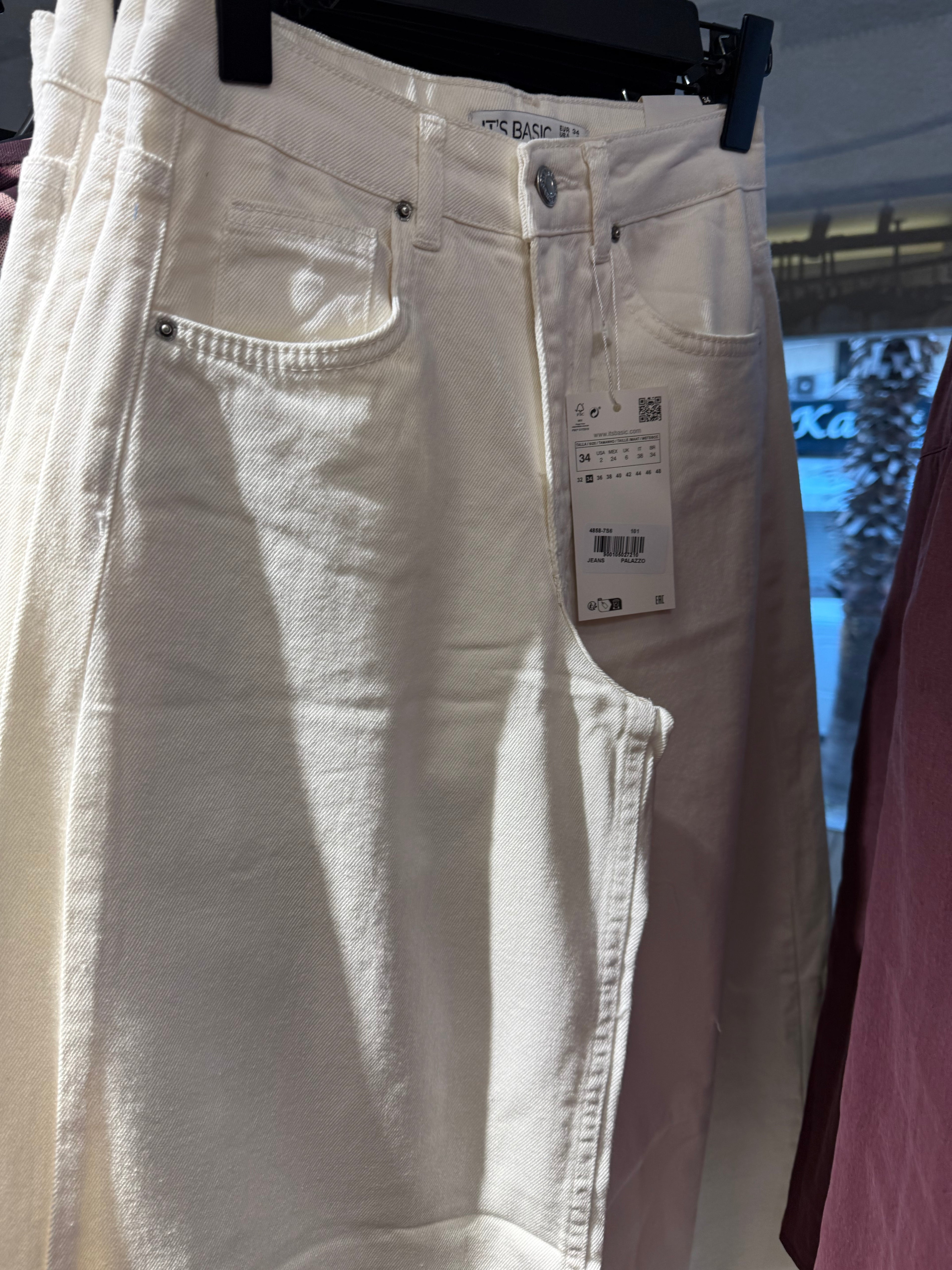 Ecru Palazzo Jeans